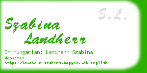 szabina landherr business card